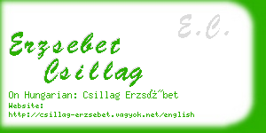 erzsebet csillag business card